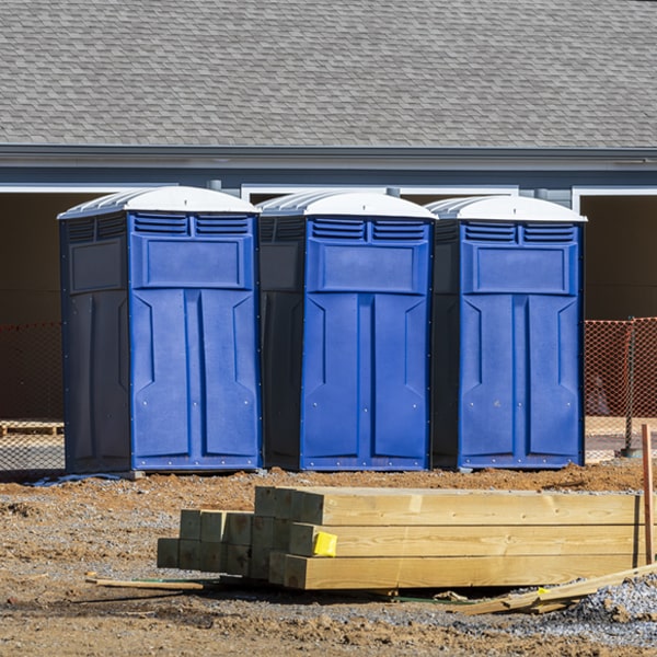 how can i report damages or issues with the portable toilets during my rental period in Rhododendron